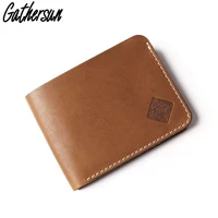 new design real cow leather wallet men bifold short card wallet genuine leather thin mini purse gift for boyfriend free shipping