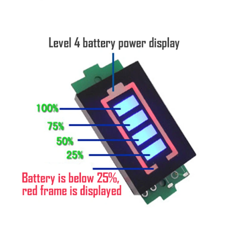 

1S 2S 3S 4S 18650 Lithium Battery Capacity Indicator Module 16.8V Blue Display Electric Vehicle Battery Power Tester