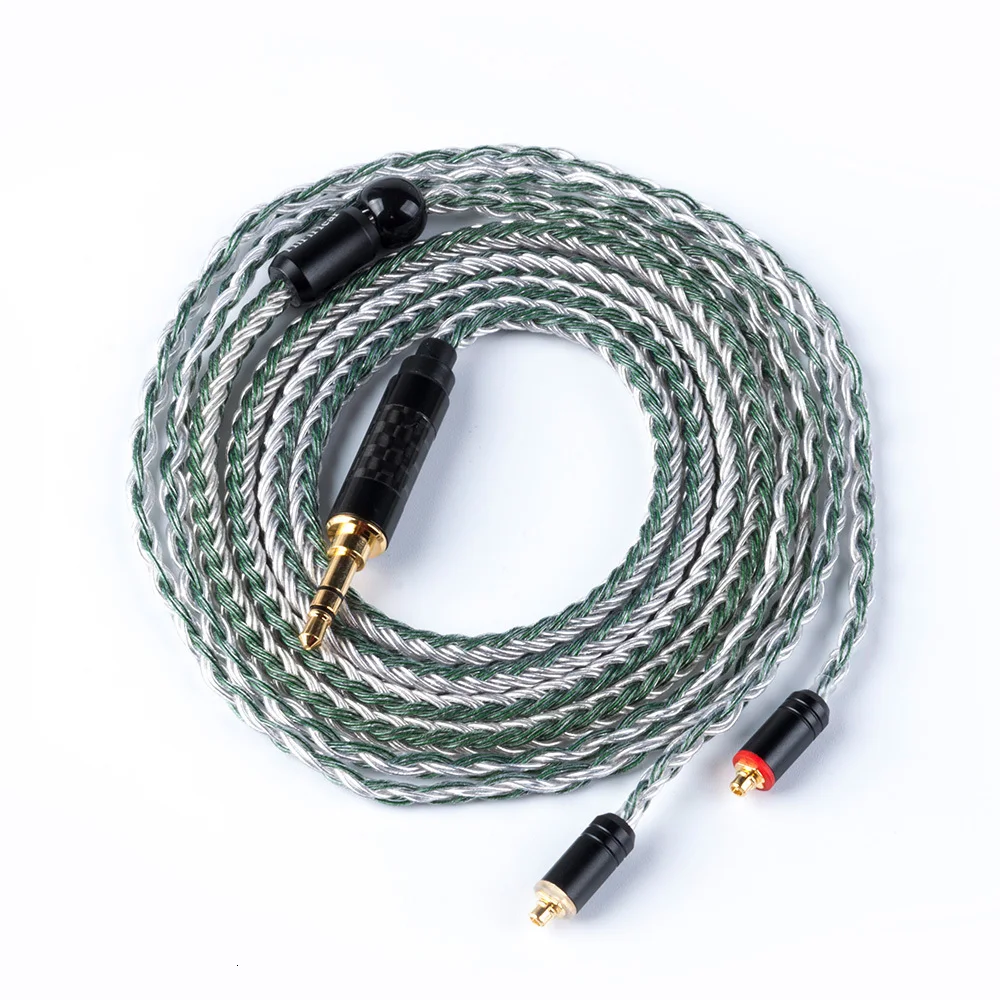 HiFiHear 16 Core посеребренный балансный кабель 2,5/3,5/4,4 мм с MMCX/2pin/QDC разъем для ZS10 Pro AS10 AS16 ZSN C12 BL-03