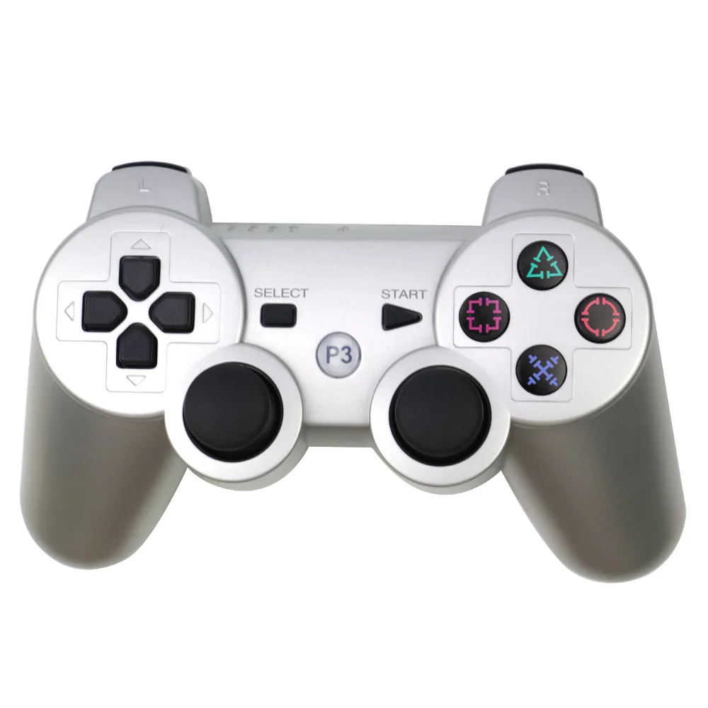 Gamepad Wireless Bluetooth Joystick For PS3 Controller Wireless Console For Sony Playstation 3 Game Pad Games Accessories - Цвет: Серебристый