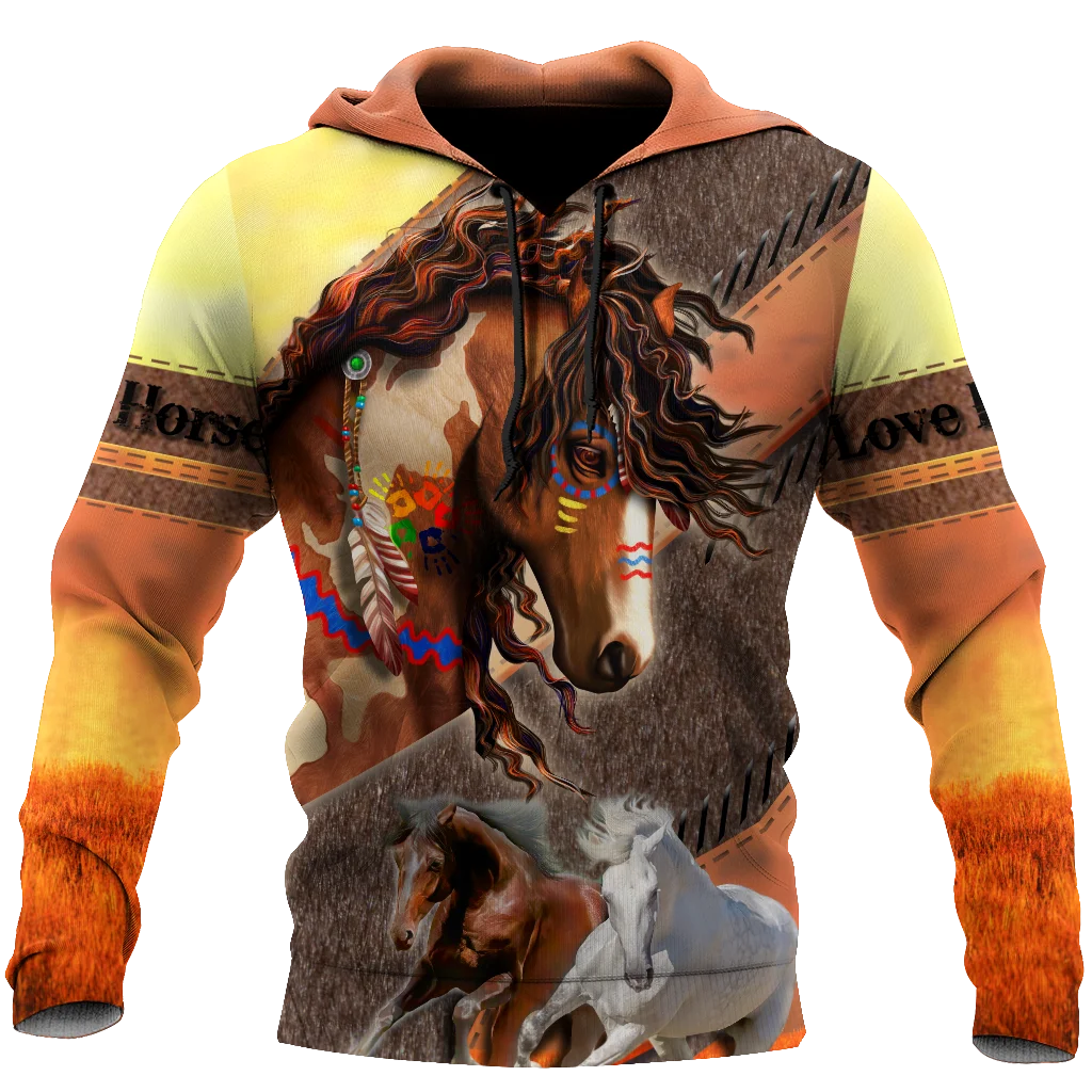 Повседневная Толстовка в стиле ретро хип-хоп лошади толстовки с 3D принтом