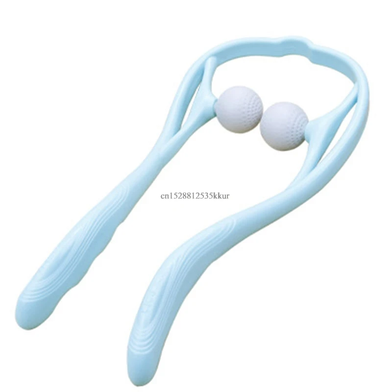 

Portable Two Roller Ball Self Handheld Neck Massage Stick Leg Foot Back Neck Massager Tools Cervical Roller Travel Home Office