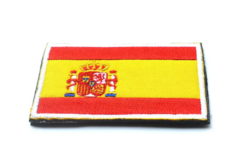Spain 1 Тканевые нашивки в виде флага страны, военные нашивки в Россию, Японию, индийскую, ирландскую, немецкую нашивку с крючком, флаг Израиля, нашивки для рюкзака - Цвет: Spain 1