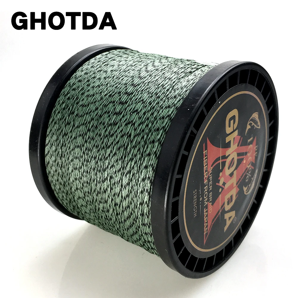 8 нитей GHOTDA 1000 м 500 300 100 камуфляжная плетеная полиэтиленовая рыболовная леска