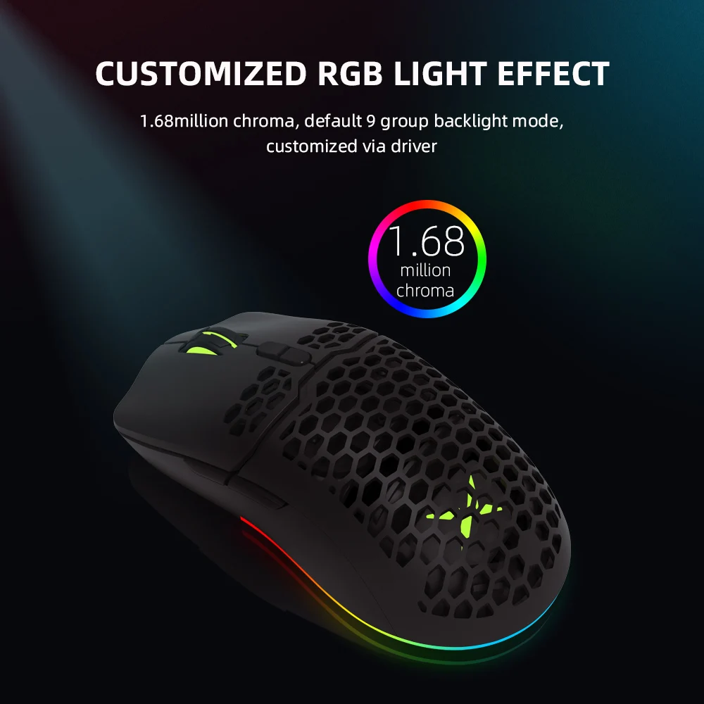 delux m700a lightweight rgb gaming mouse 67g 7200dpi 1000hz ergonomic mice with ultra weave cable for computer gamer free global shipping