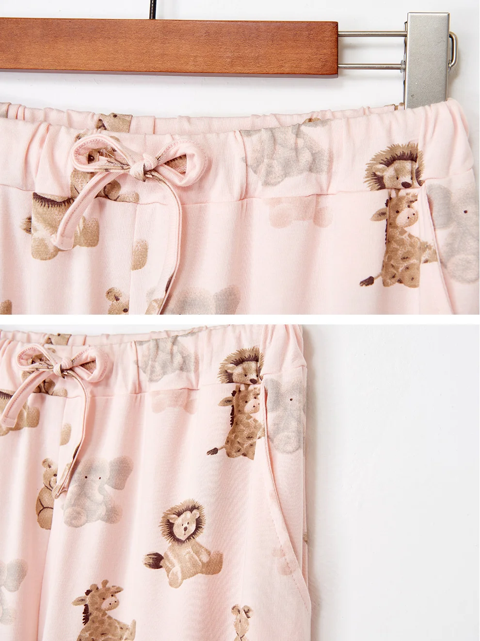 

New Style Long-sleeved Trousers Pajamas Ladies Spring and Autumn Animal Print Cotton Cartoon Home Service Suit