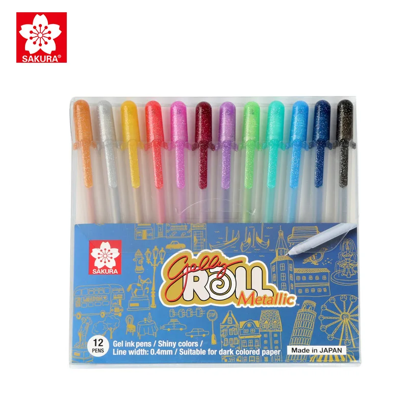 

Sakura Gelly Roll Pens 3D Decorative Art Markers 64 Colors Fine Tip Writing Drawing on Paper Photos Glass Plastic Ceramics CD