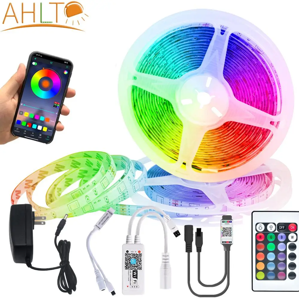 

Bluetooth WiFi Controller RGB 2835 5050 12V Led Light Strip Flexible LED Lamp Tape Ribbon TV Desktop Screen BackLight Diode Neon