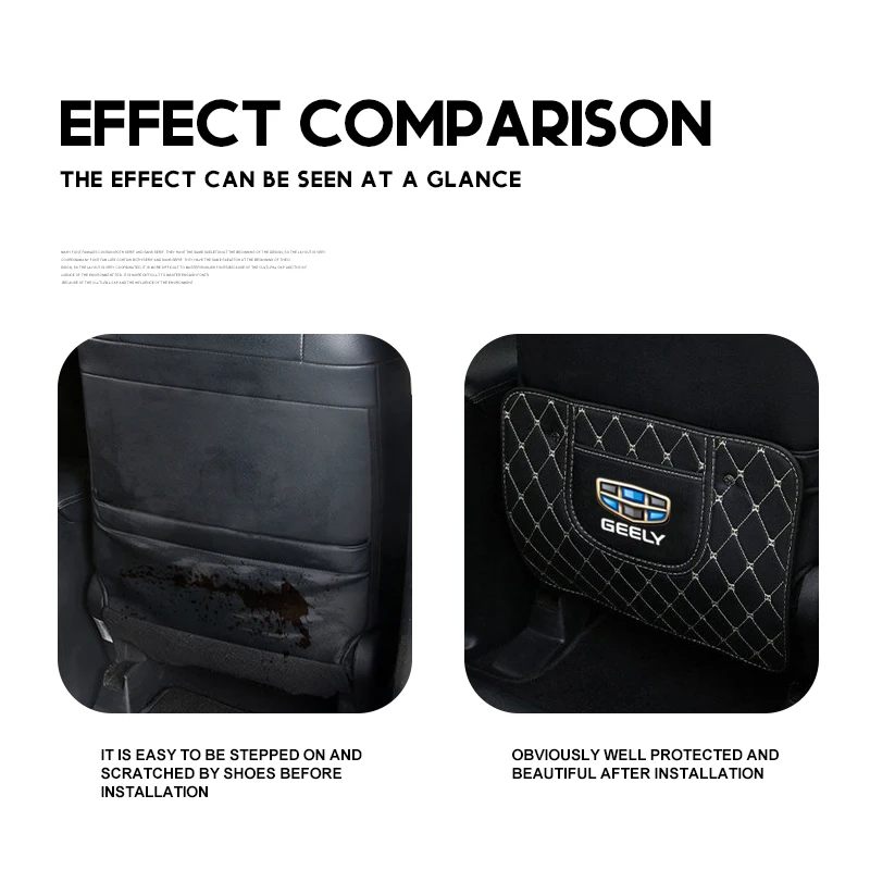 Car Seat Back Anti Kick Pad Leather Scratch Mat For Geely Emgrand X7 EC7 Atlas Boyue CK2 GC6 Parts LC ec7 ec8 ck atlas ck2 ck3 | Автомобили