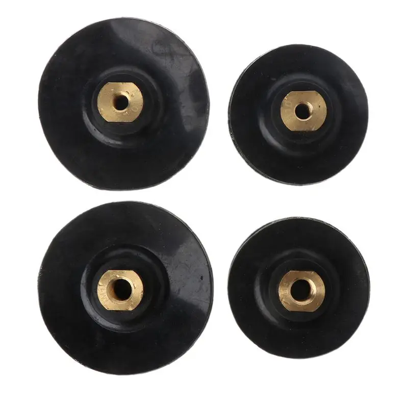 

3'' 4'' M10 M14 Rubber Based Sanding and Grinding Discs Backing Holder Diamond Polishing Backer Pads Hook and Loop