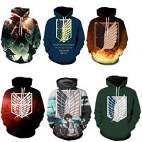 anime hoodie attack on titan autumn cosplay long sleeve printing sweatshirts teen pullover personality hip hop couple clothes