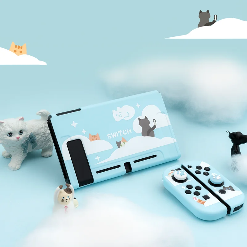 GeekShare Чехол для Nintendo Switch мягкий чехол из ТПУ с изображением туманности кота