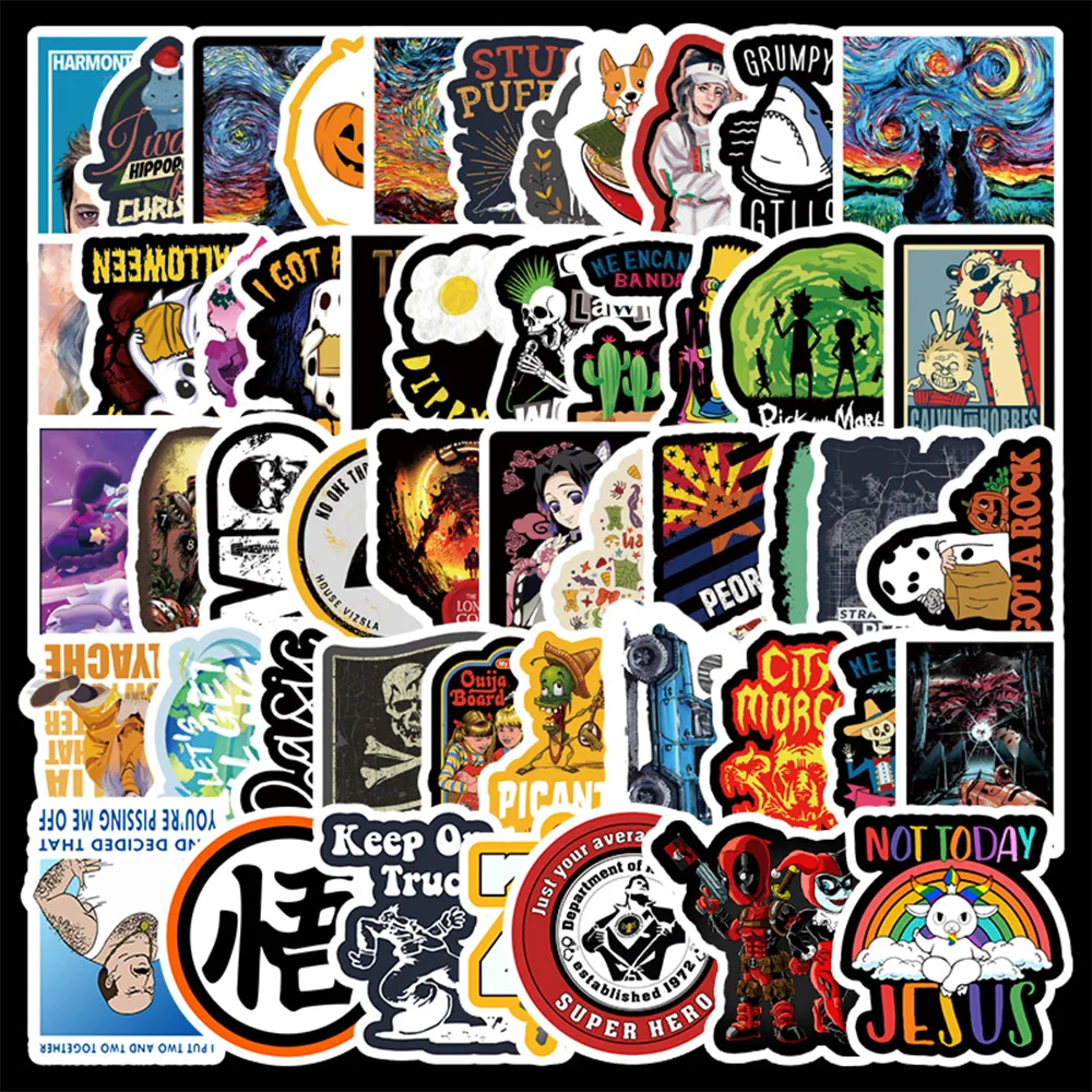 50 шт. наклейки для ноутбука автомобиля шлема чемодана мотоцикла|Наклейки| |