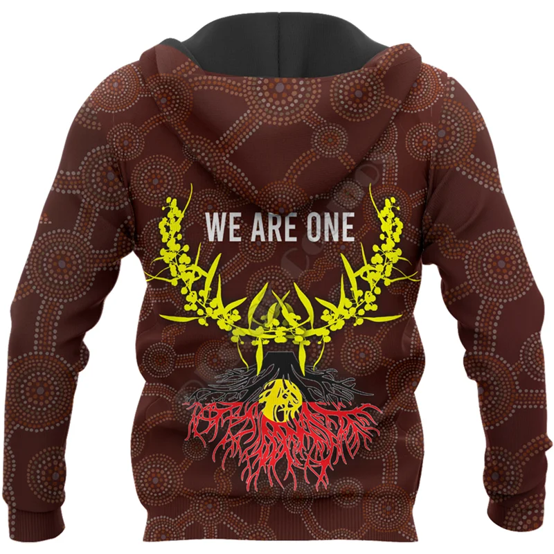 

We are one Koori and Australia 3D Printed Hoodies zipper hoodie women For men Pullover streetwear 03