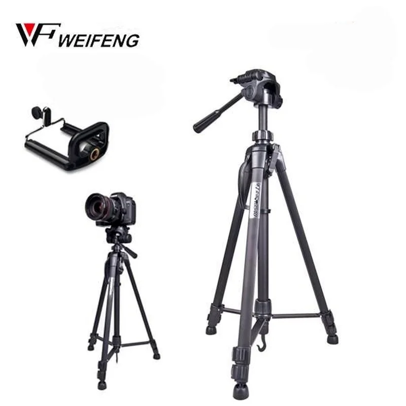 

Pro WEIFENG WT-3540 Tripod with Damping Head Fluid Pan camera DV Phone VCR Video + Phone clip