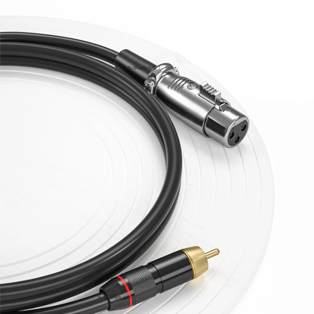 MOWU аудио кабель обычный 3-контактный XLR гнездо к RCA для мужского усилителя миксер M