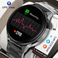 2022 nfc smart watch men sport gps track watches women wireless charging custom dial call heart rate ecg smartwatch for samsung