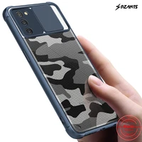 rzants for samsung galaxy a03s case hard camouflage lens lens protect slim crystal clear cover
