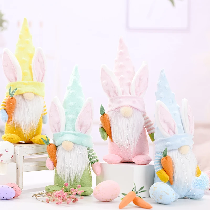 Пасхальные куклы-кролики пасхальные украшения игрушки-композиции