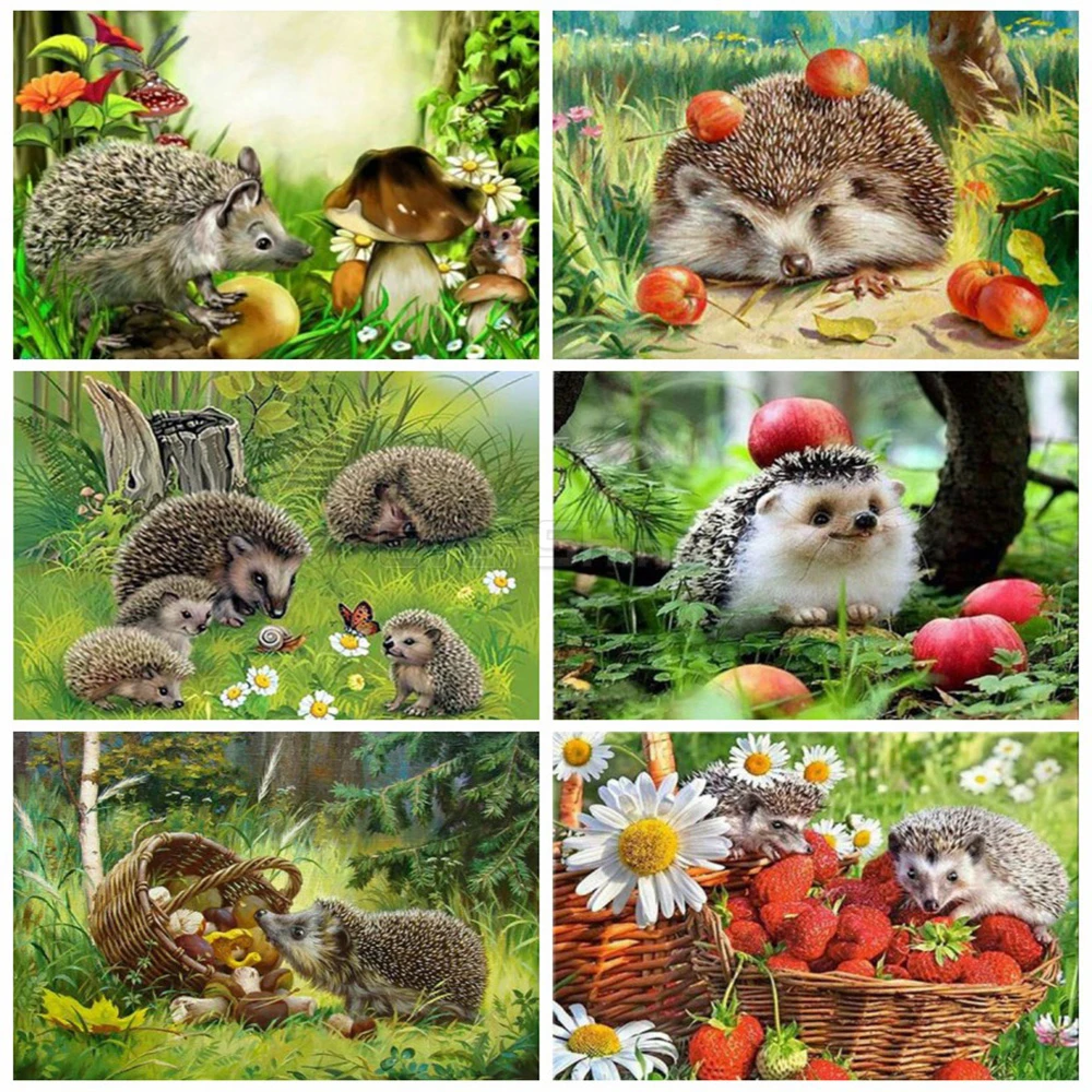 EverShine алмазная вышивка полная выкладка еж картина стразами мозаика рукоделие