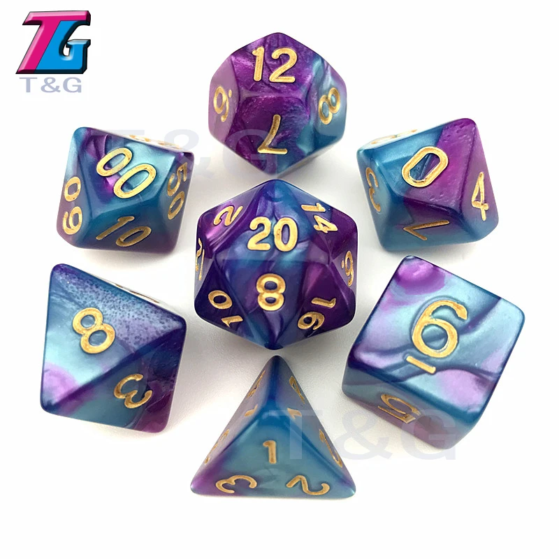 Зеленые и черные игральные кости DND Die игрушки для взрослых детей пластиковые