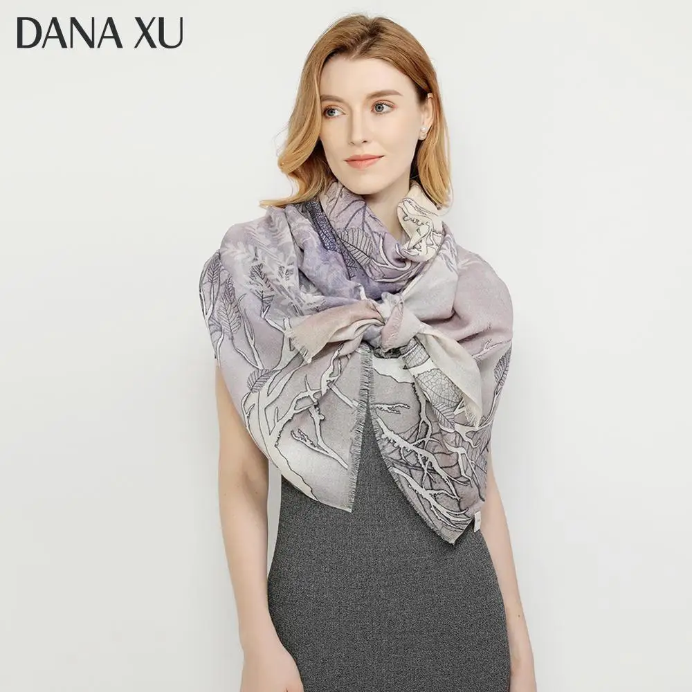 Женские кашемировые шарфы зимние теплые мягкие шали из пашмины шерстяные