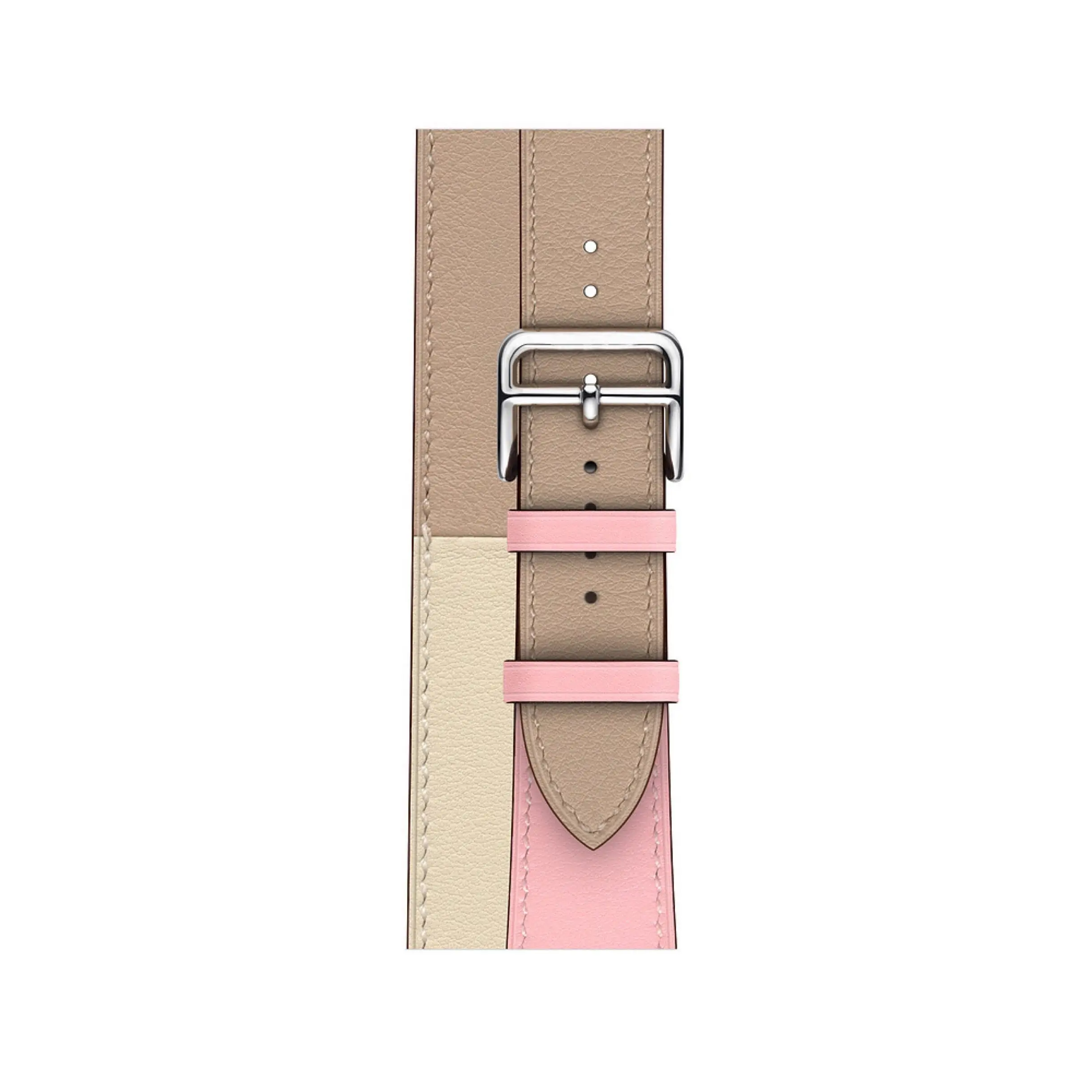 rose sakura craie Ремешок mixcolor для iWatch серии 5 4 3 2 1 Двойная кожаная Петля для Apple Watch 42 мм 38 мм 40 мм 44 мм Мода - Цвет ремешка: rose sakura craie