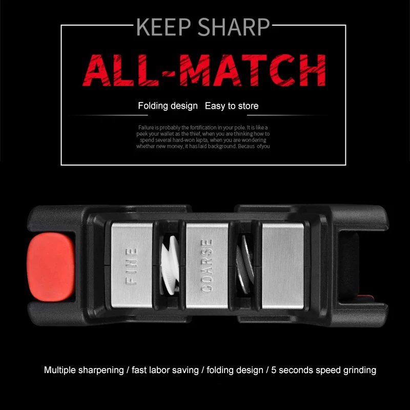 

Cutter Sharpener Bothway Roller Foldable 2-Stage Sharpening Kitchen Accessories FPing