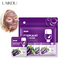 laikou eggplant mud facial mask oil control anti acne purifying face mask remove blackhead moisturizing anti aging skin care