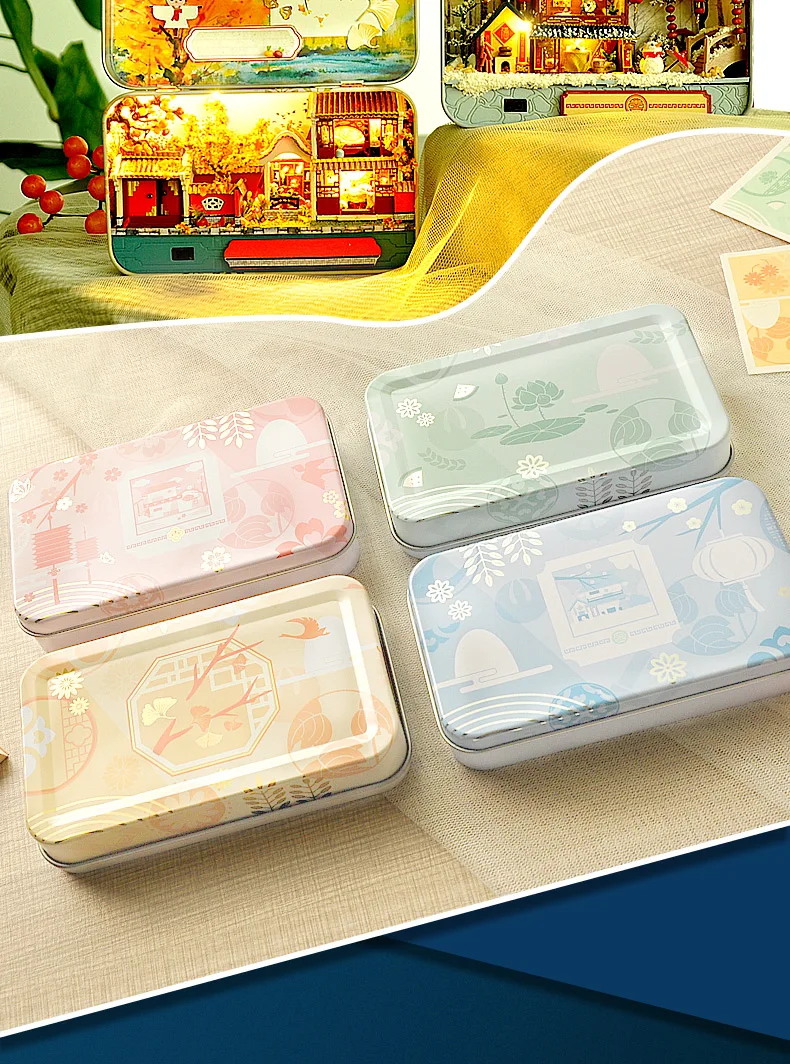 Кукольный домик Миниатюрная игрушка с мебельная коробка театр DIY Миниатюрный дом