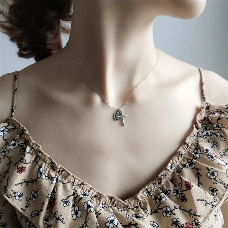 Женское винтажное ожерелье RUIYI из настоящего серебра 925 пробы стильное с