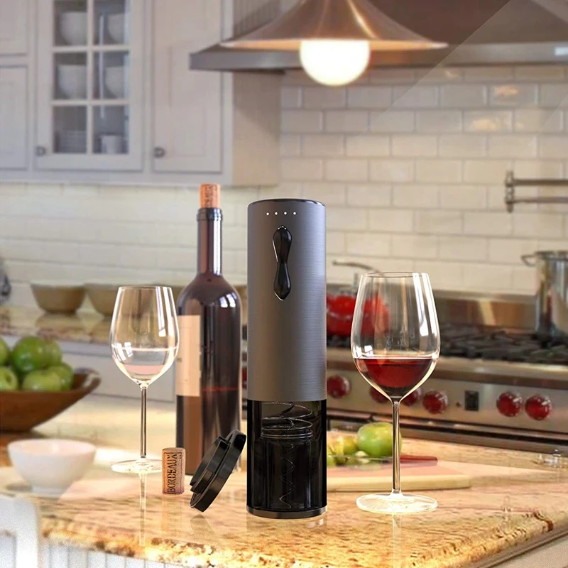 

Electric Wine Bottle Opener,Wine Accessories Set Automatic Rechargeable Wine Corkscrew Openers and Foil Cutter for Party