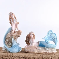 euroepan creative mermaid ornaments art home bedroom furnishing resin crafts office desktop figurines accessories decor r4537