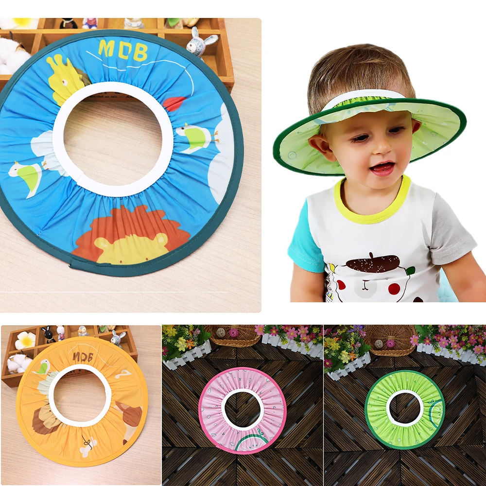 

Baby Shower Cap Safe Shampoo Wash Hair Shield Bath Hat Visor Waterproof Prevent Water Into Ear for Child Kid