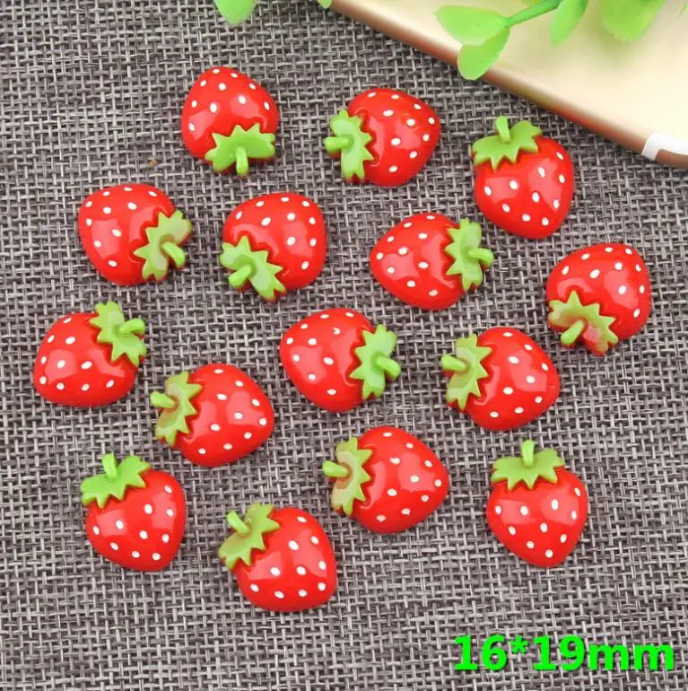 20 шт./лот кабошон с плоской задней поверхностью в виде клубники и фруктов