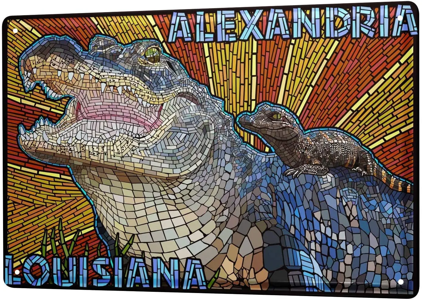 

Wanderlust City Alexandria Louisiana Poster Funny Sign Tin Art Wall Decor Vintage Aluminum Retro Metal Tin Sign Painting Signs