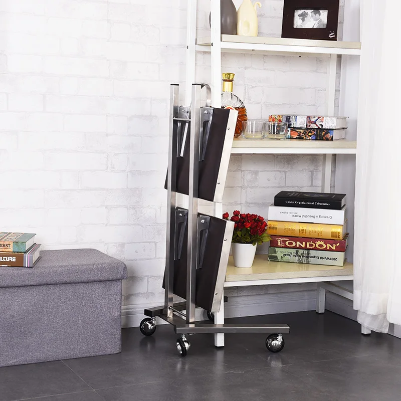 Простые парикмахерские тележки из нержавеющей стали коляска для салона красоты