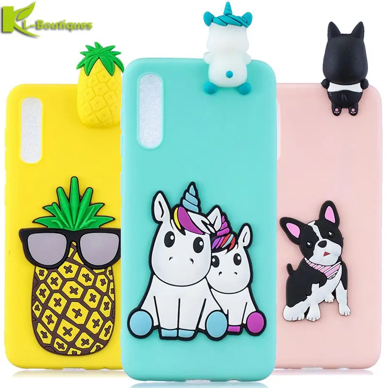 

For Samsung Galaxy A50 Case on sFor Fundas Samsung A50 A 50 A505F Cover 3D Doll Toys Candy Soft TPU Silicone Phone Cases Women