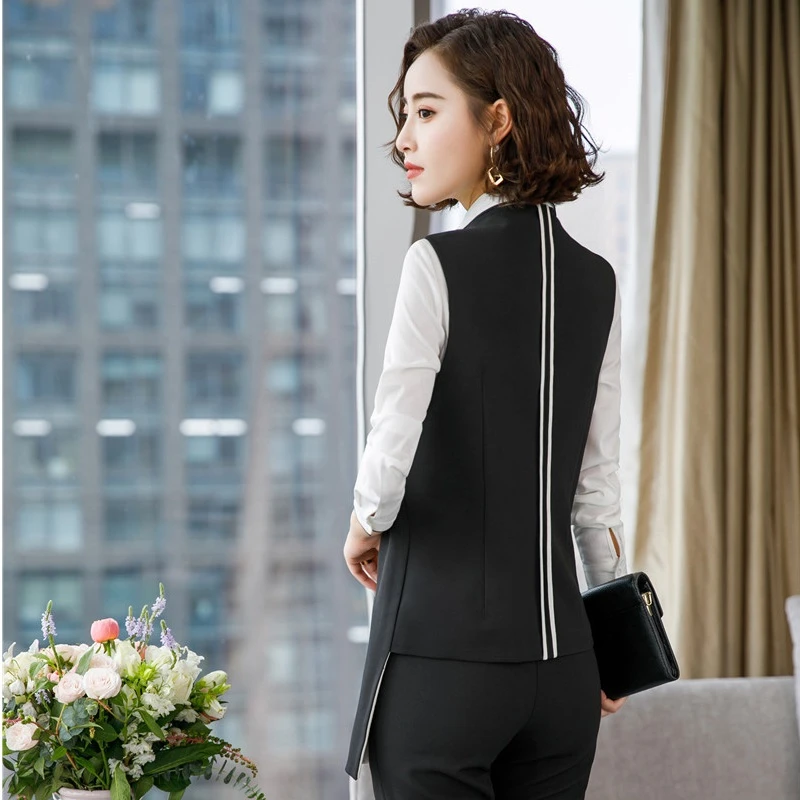 Модный стильный средней длины жилет и для женщин деловая рабочая одежда