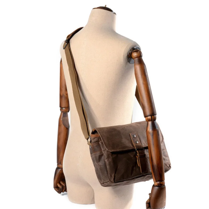 

Retro Waterproof Camera Bag Photography Packages Dslr Shoulder Sling Case for Sony Nikon Canon Canvas Mini Single Messenger Men