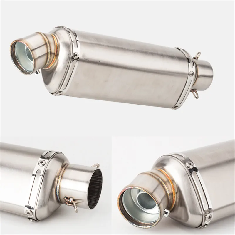 

Motorcycle modified small triangle exhaust pipe stainless steel off-road vehicle muffler CRF250 KLX150 R25 with DB killer