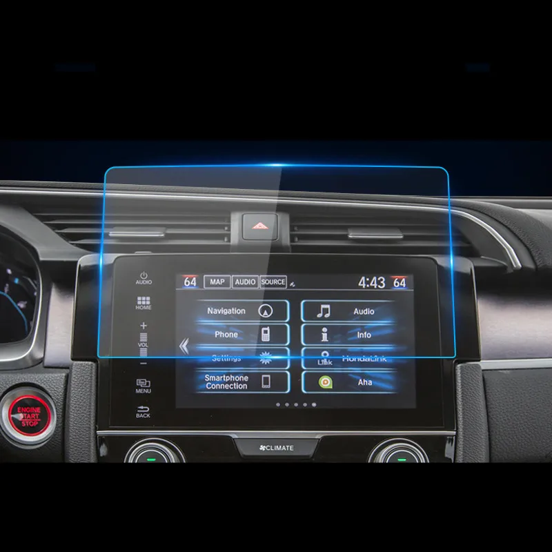 Защитная пленка из закаленного стекла для Honda Civic 2019|Лепнина интерьера| |