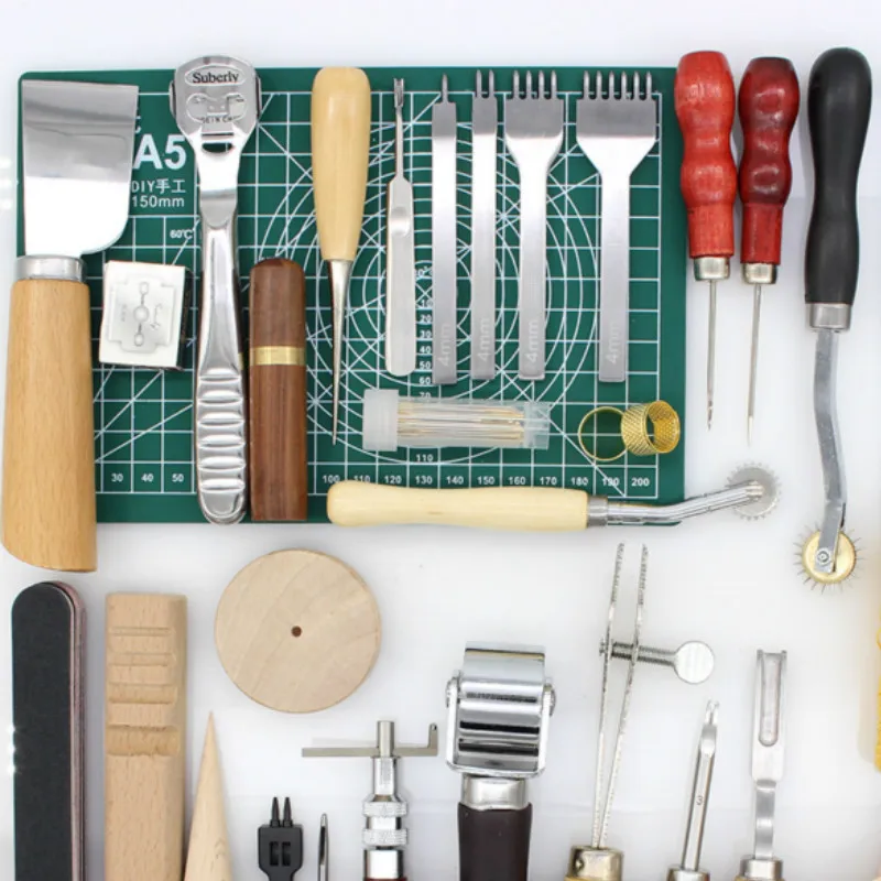 32 шт./лот инструменты для работы с кожей ручной набор инструментов обработки