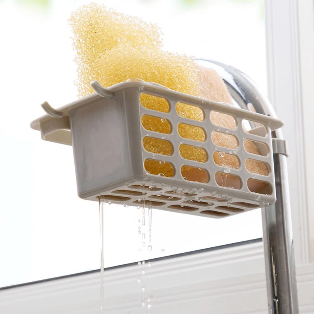 

2pcs Kitchen Bathroom Drying Rack Faucet Sponge Holder Towel Storage Rack Drain Basket Kitchen Holder Storage Organizer