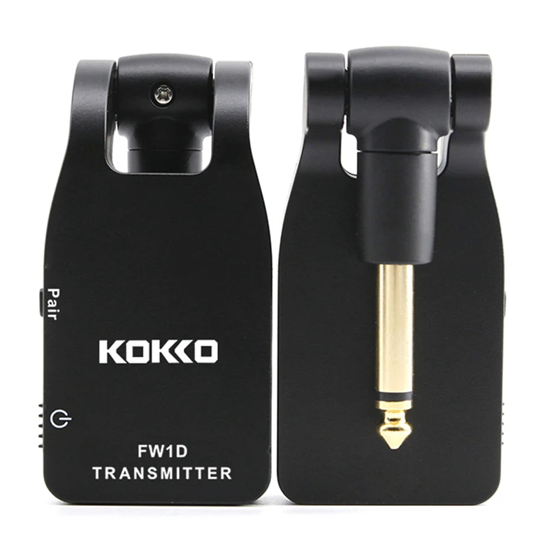 

KOKKO 2.4Ghz Guitar Wireless Audio Transmitter Connection Receiver System 280 Degrees Roating Head 24Bit/48KHZ Transmission FW1D