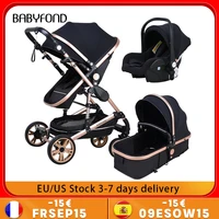 babyfond stroller high landscape baby stroller 3 in 1 with car seat folding baby carriage for 0 3 years two way newborn pram
