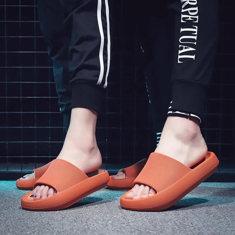 

Women Thick Platform Slippers Summer Beach Eva Soft Sole Slide Sandals Leisure Men Ladies Indoor Bathroom home Anti-slip Shoes