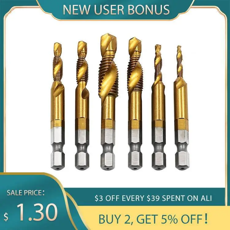 Сверла из быстрорежущей стали с шестигранным хвостовиком для мягкой