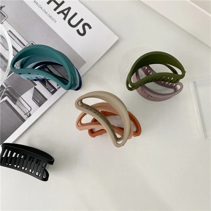 1 шт. модные элегантные женские акриловые заколки для волос однотонные