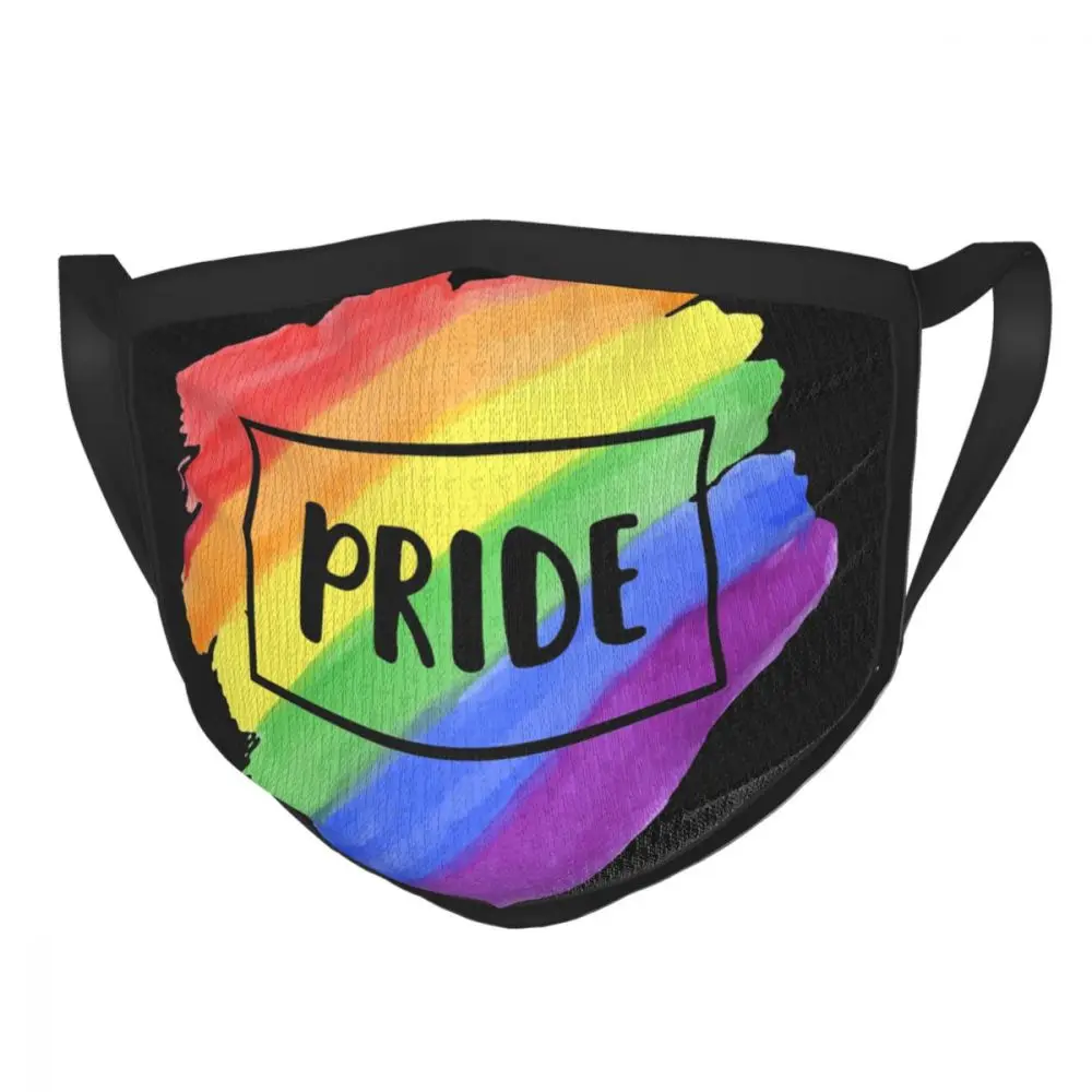 

LGBT Reusable Mouth Face Mask Bisexual Rainbow Queer Gay Pride Anti Haze Dustproof Mask Protection Cover Respirator Mouth Muffle